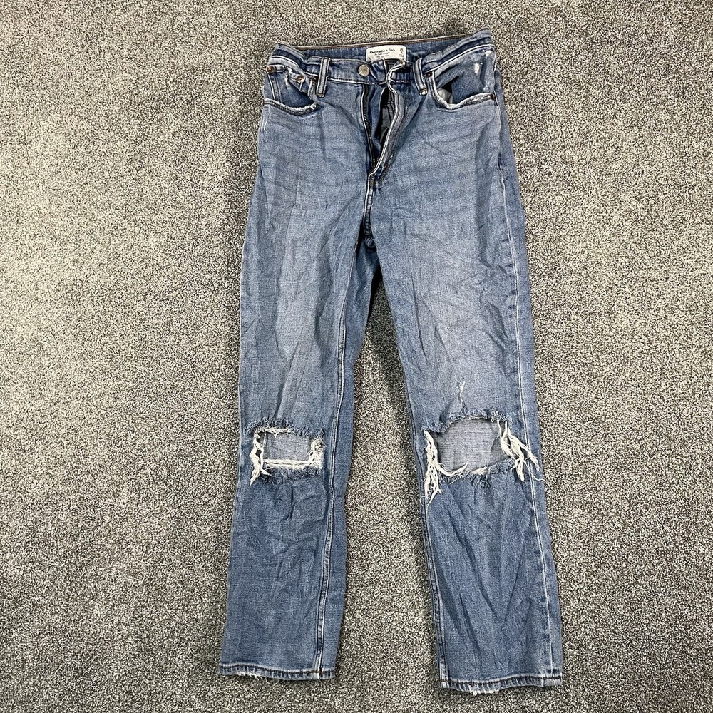 Abercrombie Fitch Womens Jeans 26 2 Ankle Straight Ultra High Rise